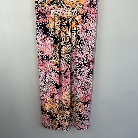 Chico’s Floral Pleated Paisley Maxi Dress Size O (S 4/6) - Picture 7 of 16